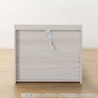 【大容量収納×棚・コンセント付き】セミダブルチェストベッドフレーム (N-ジオT2 40M-S すのこ WW) 18枚目画像