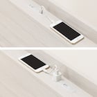 【大容量収納×棚・コンセント付き】セミダブルチェストベッドフレーム (N-ジオT2 40M-S すのこ WW) 20枚目画像