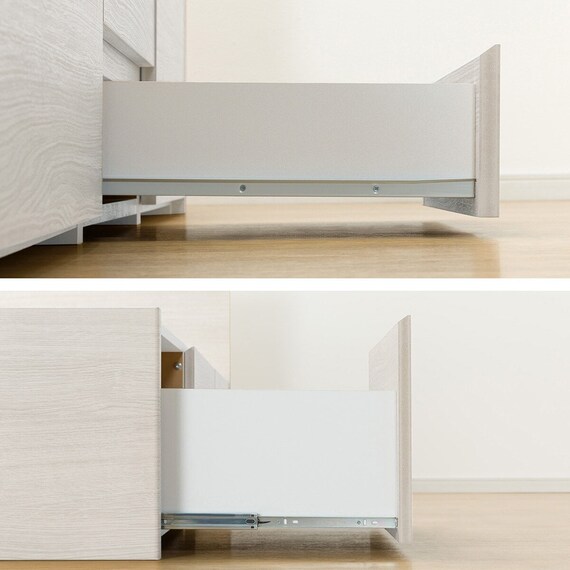 【大容量収納×棚・コンセント付き】セミダブルチェストベッドフレーム (N-ジオT2 40M-S すのこ WW) 22枚目画像