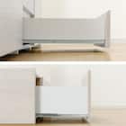 【大容量収納×棚・コンセント付き】セミダブルチェストベッドフレーム (N-ジオT2 40M-S すのこ WW) 22枚目画像