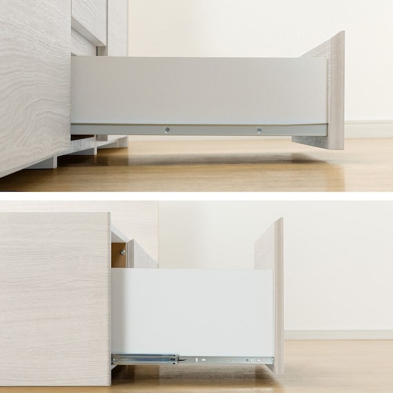 【大容量収納×棚・コンセント付き】セミダブルチェストベッドフレーム (N-ジオT2 40M-S すのこ WW) 22枚目画像