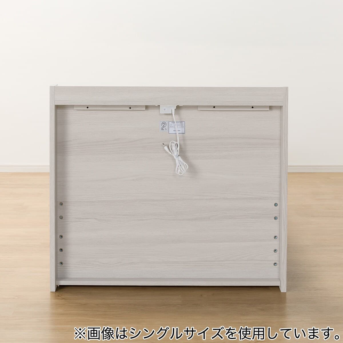 大容量収納×棚・コンセント付き】チェストベッドフレーム ダブル (N
