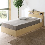 シングル 棚・照明付きベッドフレーム