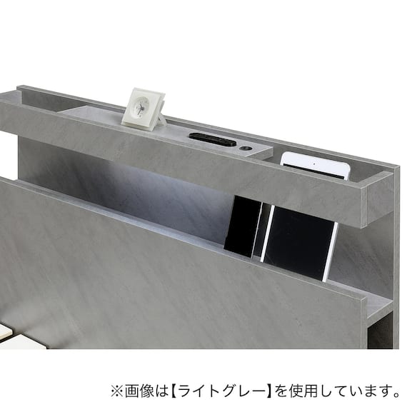 シングル 棚・照明付きベッドフレーム (NA) 5枚目画像