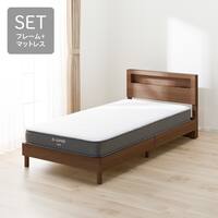 シングル すのこベッドフレームマットレスセット(ヘンリック KD MBR/Nスリープ CH2-02 EM)