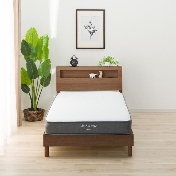 シングル すのこベッドフレームマットレスセット(ヘンリック KD MBR/Nスリープ CH2-02 EM) 7枚目画像