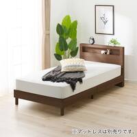 シングルベッドフレーム(ヘンリック 棚・コンセント付き KD MBR)