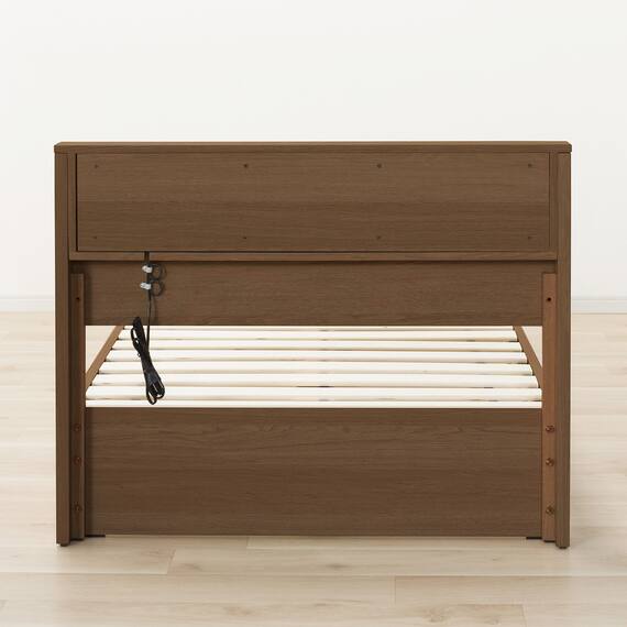 シングルベッドフレーム(ヘンリック 棚・コンセント付き KD MBR) 3枚目画像