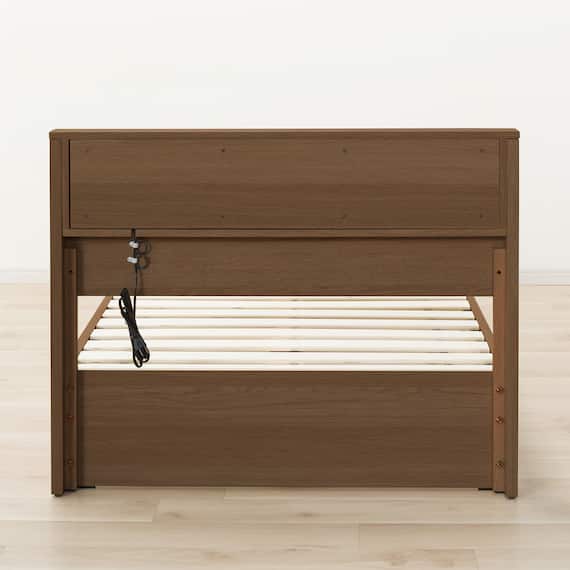 シングルベッドフレーム(ヘンリック 棚・コンセント付き KD MBR) 3枚目画像