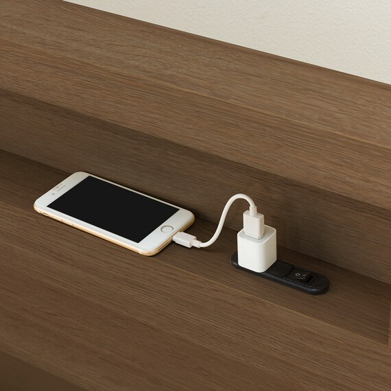 セミダブルベッドフレーム(ヘンリック 棚・コンセント付き MBR) 9枚目画像