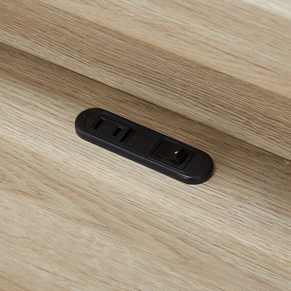 シングルベッドフレーム(ヘンリック 棚・コンセント付き KD GW) 3枚目画像