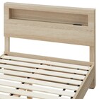 シングルベッドフレーム(ヘンリック 棚・コンセント付き KD GW) 4枚目画像