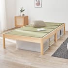 シングル 組立簡単天然い草ベッド (NA/GR) 1枚目画像