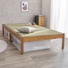 シングル 組立簡単天然い草ベッド (LBR/GR) 1枚目画像