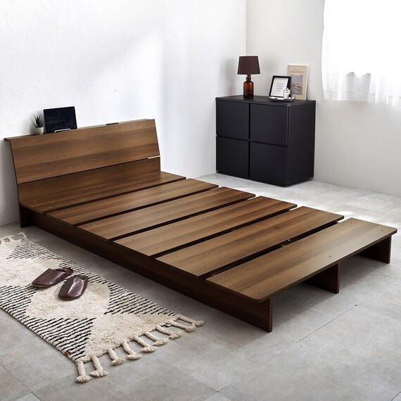 シングル お部屋を広く見せるステージベッド (ヘッド付き幅120cm BR) 1枚目画像