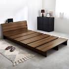 シングル お部屋を広く見せるステージベッド (ヘッド付き幅120cm BR) 1枚目画像