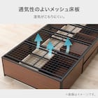チェストベッドフレーム シングル (CL402 棚・コンセント付き MBR/BK) 5枚目画像