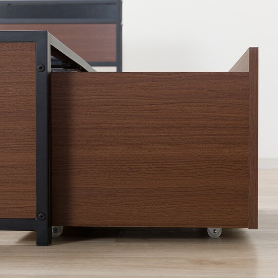 チェストベッドフレーム シングル (CL402 棚・コンセント付き MBR/BK) 15枚目画像