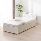 シングルベッドフレーム(CL402 収納・コンセント付き WW/WH) 1枚目画像