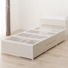 シングルベッドフレーム(CL402 収納・コンセント付き WW/WH) 8枚目画像