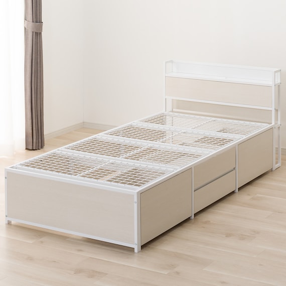 シングルベッドフレーム(CL402 収納・コンセント付き WW/WH) 8枚目画像