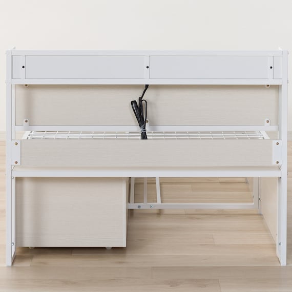 シングルベッドフレーム(CL402 収納・コンセント付き WW/WH) 10枚目画像