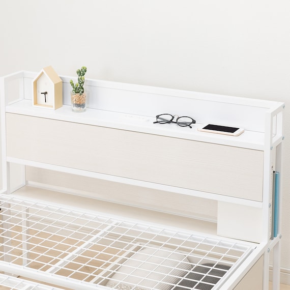 シングルベッドフレーム(CL402 収納・コンセント付き WW/WH) 13枚目画像