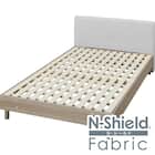 キズ・汚れに強いファブリック セミダブルすのこベッドフレーム(FB501 LL-レッグ Nシールド LGY/GW) 1枚目画像