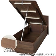 【選べるヘッドボード】収納付きベッドフレーム(N-ジオ LU たて開き)