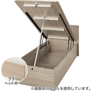 【選べるヘッドボード】収納付きベッドフレーム(N-ジオ LU たて開き)