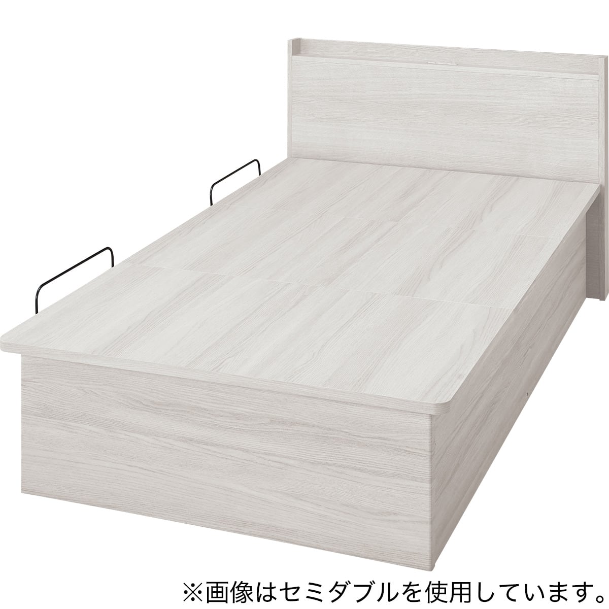 棚・コンセント付き】収納付きベッドフレーム シングル (N-ジオ T2-LU