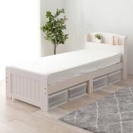 セミシングルショート ベッドフレーム (ボンネルコイルマットレス付き)