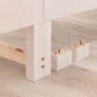 セミシングルショート ベッドフレーム (ボンネルコイルマットレス付き ホワイトウォッシュ) 3枚目画像