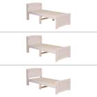 セミシングルショート ベッドフレーム (ボンネルコイルマットレス付き ホワイトウォッシュ) 4枚目画像