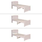 セミシングルショート ベッドフレーム (ボンネルコイルマットレス付き ホワイトウォッシュ) 4枚目画像