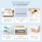 セミシングルショート ベッドフレーム (ボンネルコイルマットレス付き ホワイトウォッシュ) 15枚目画像