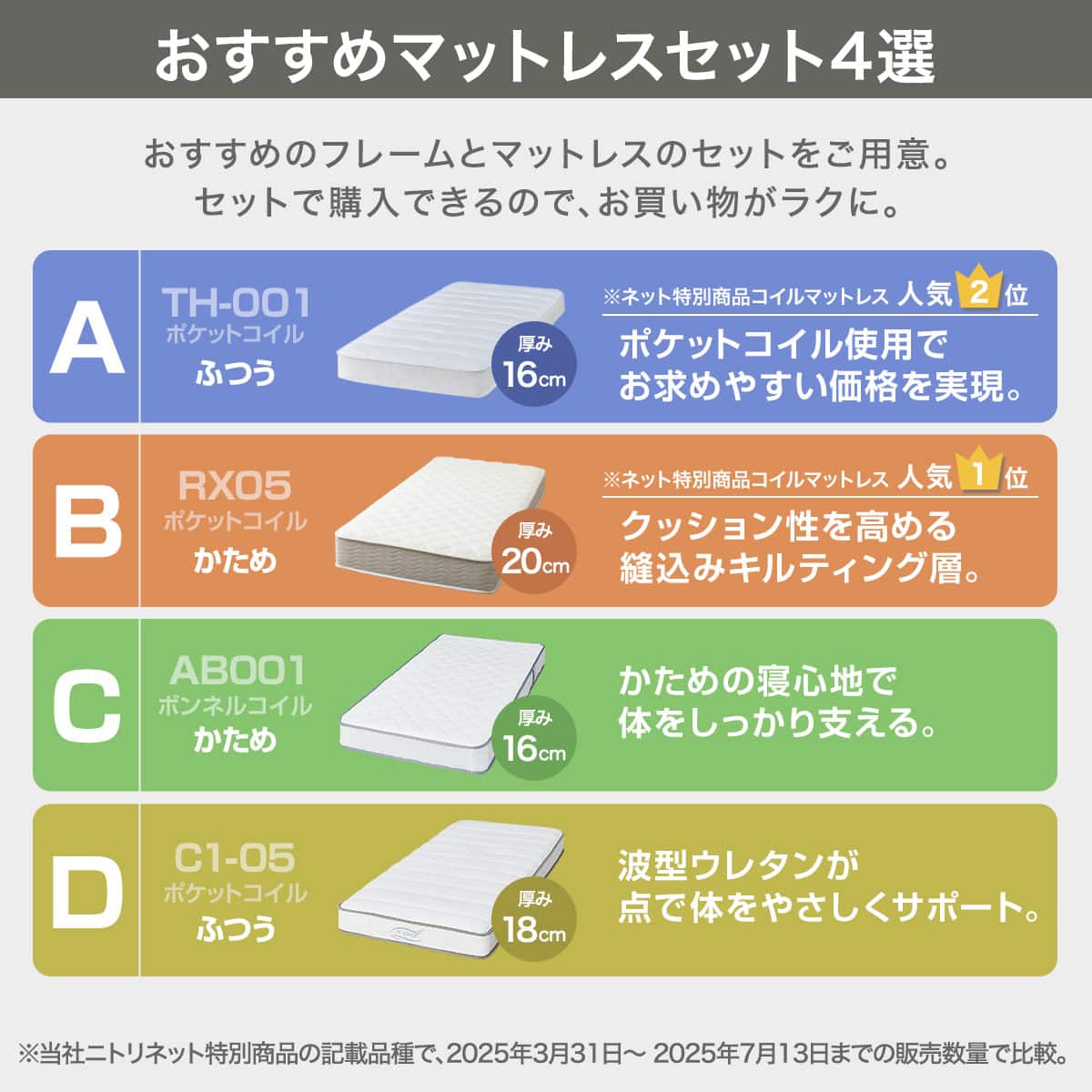すのこベッド + マットレスセット シングル (MD002 GW/TH-001