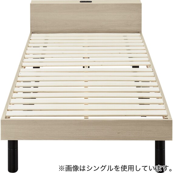 シングル棚付きすのこベッドフレームマットレスセット(MD002 GW/RX05) 13枚目画像