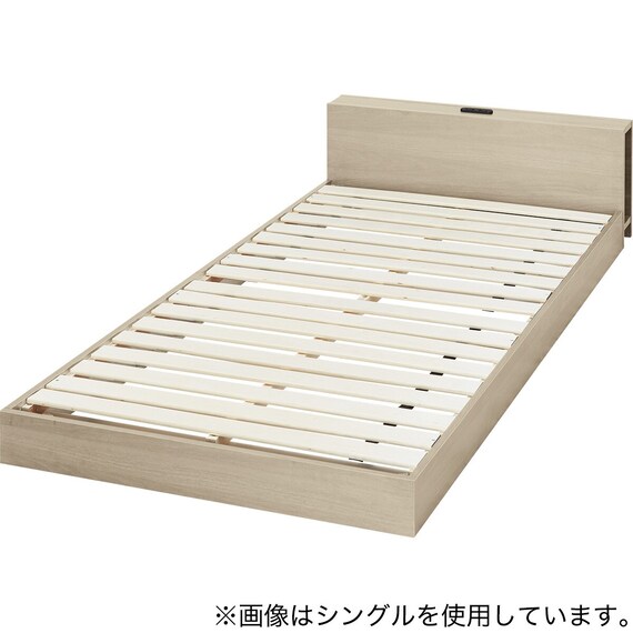 シングル棚付きすのこベッドフレームマットレスセット(MD002 GW/RX05) 14枚目画像