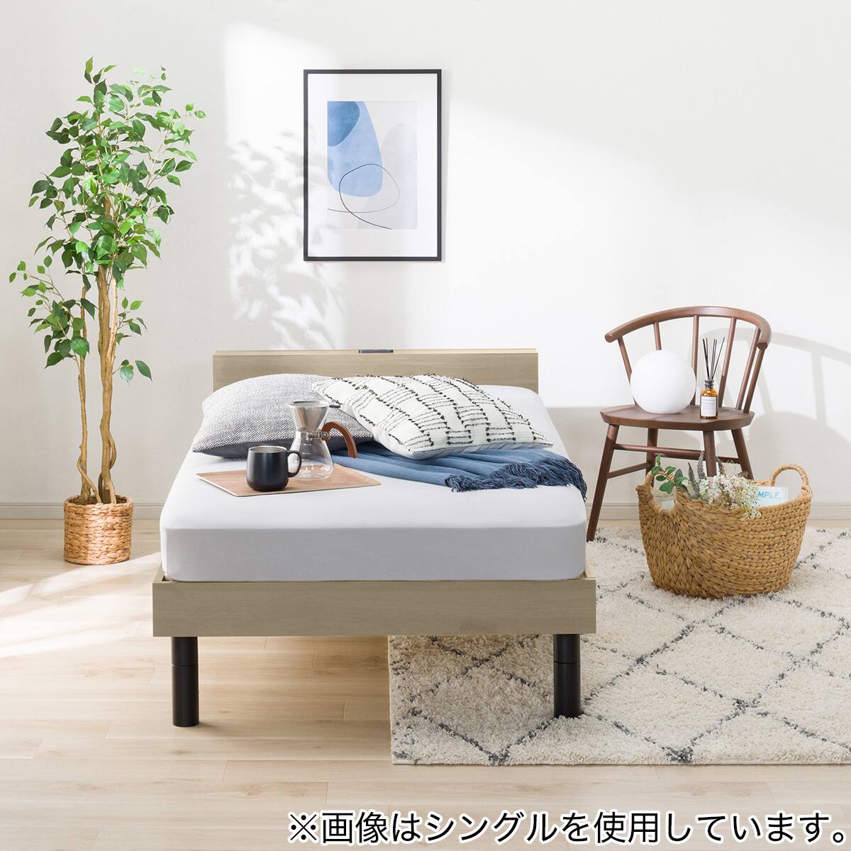 IKEA ベットフレーム セミダブル すのこ・下収納2個付き ⚠️説明欄必読⚠️ ベッドフレームの通販 - IKEA