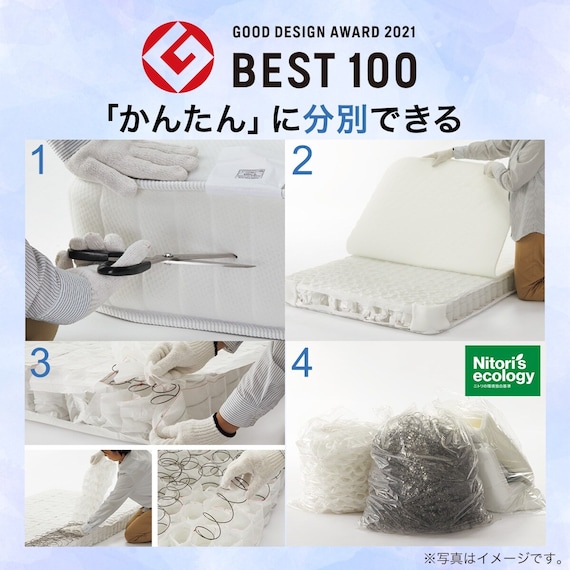 シングル棚付きすのこベッドフレームマットレスセット(MD002 WW/TH-001) 6枚目画像