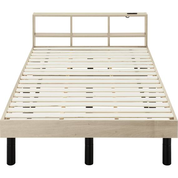 棚付きセミダブルすのこベッド(MD001 GW) 2枚目画像