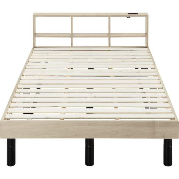 棚付きセミダブルすのこベッド(MD001 GW) 2枚目画像