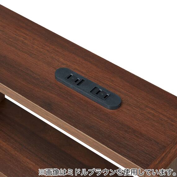 棚付きセミダブルすのこベッド(MD001 GW) 3枚目画像