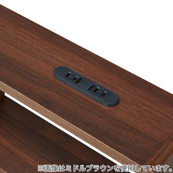 棚付きセミダブルすのこベッド(MD001 GW) 3枚目画像