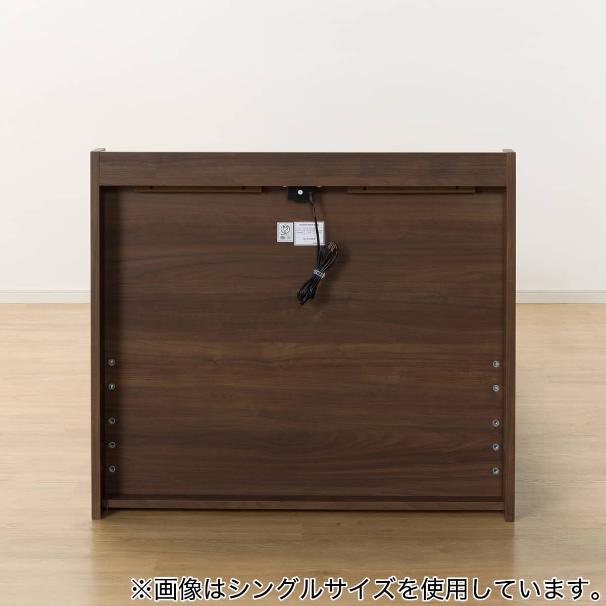 大容量収納×棚・コンセント付き】チェストベッドフレーム シングル (N