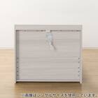 【大容量収納×棚・コンセント付き】チェストベッドフレーム セミダブル (N-ジオT2-DP 40O-S すのこ WW) 16枚目画像