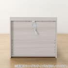 【大容量収納×棚・コンセント付き】チェストベッドフレーム セミダブル (N-ジオT2-DP 40O-S すのこ WW) 16枚目画像