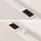 【大容量収納×棚・コンセント付き】チェストベッドフレーム セミダブル (N-ジオT2-DP 40O-S すのこ WW) 18枚目画像