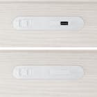 【大容量収納×棚・コンセント付き】チェストベッドフレーム セミダブル (N-ジオT2-DP 40O-S すのこ WW) 19枚目画像